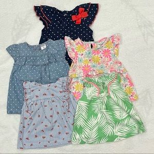 Carter’s Girls’ Short-Sleeve Tops (lot of 5)